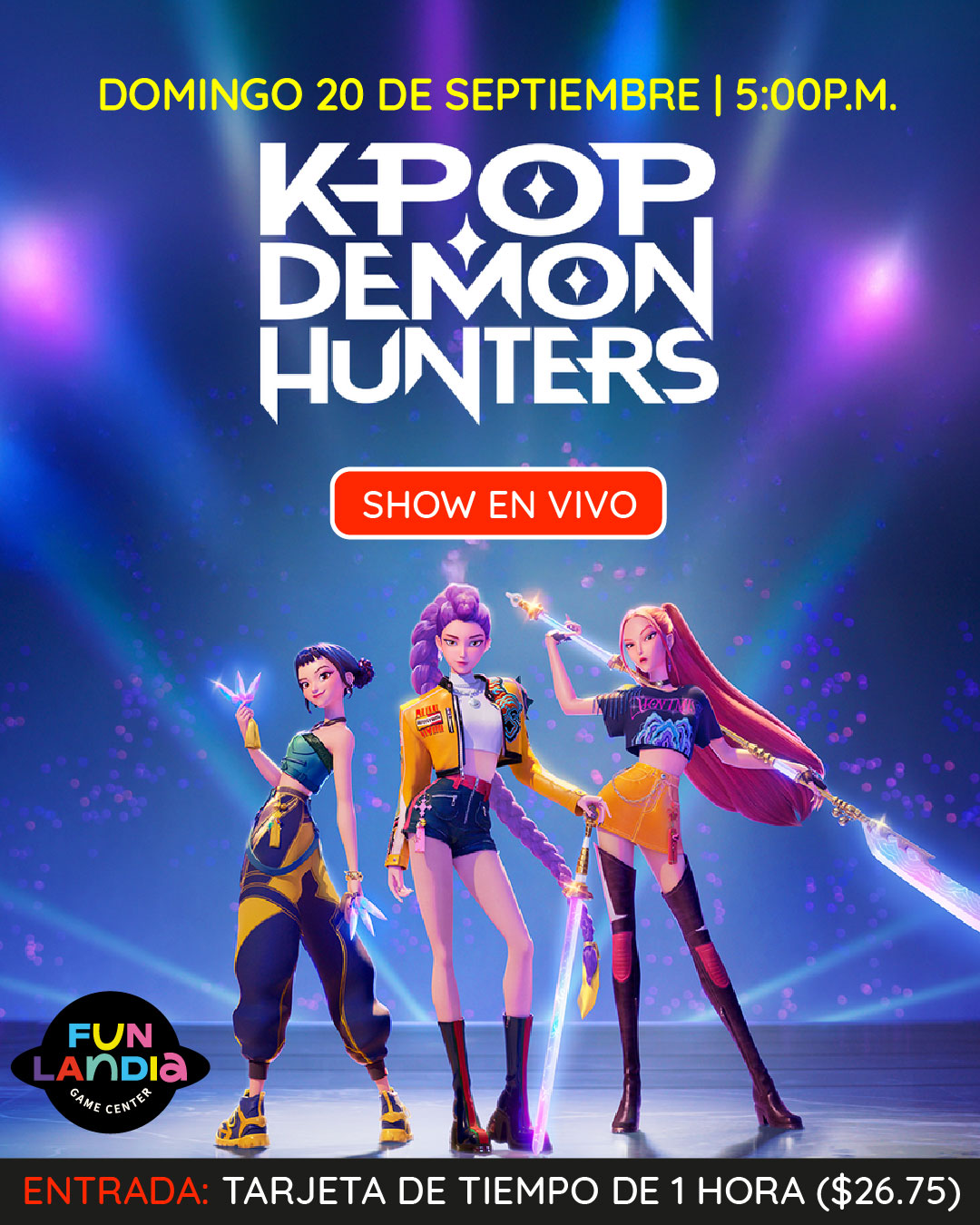 ENTRADA A K-POP DEMON HUNTERS 20 DE SEPTIEMBRE